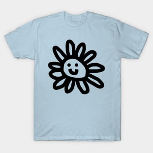 Daisy Face Black Line T-Shirt